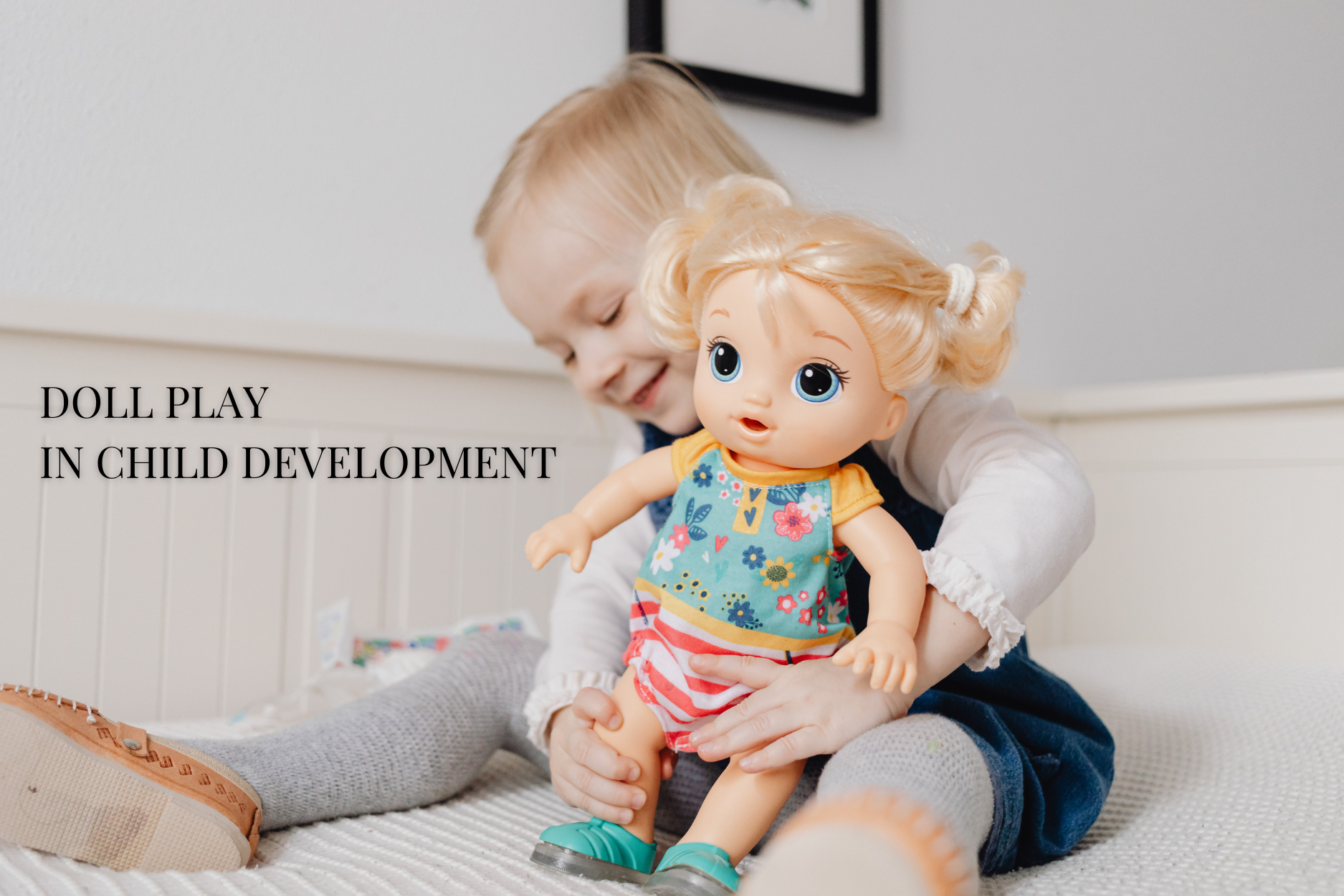 Children and doll hot sale
