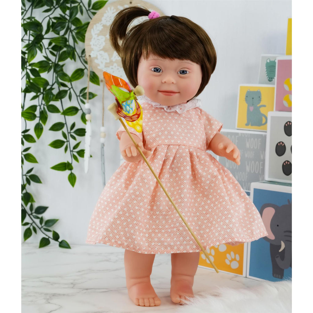 BiBi Doll Down Syndrome Girl - Brown Hair (36 cm / 14") by BiBi Doll - BiBi Doll Shop