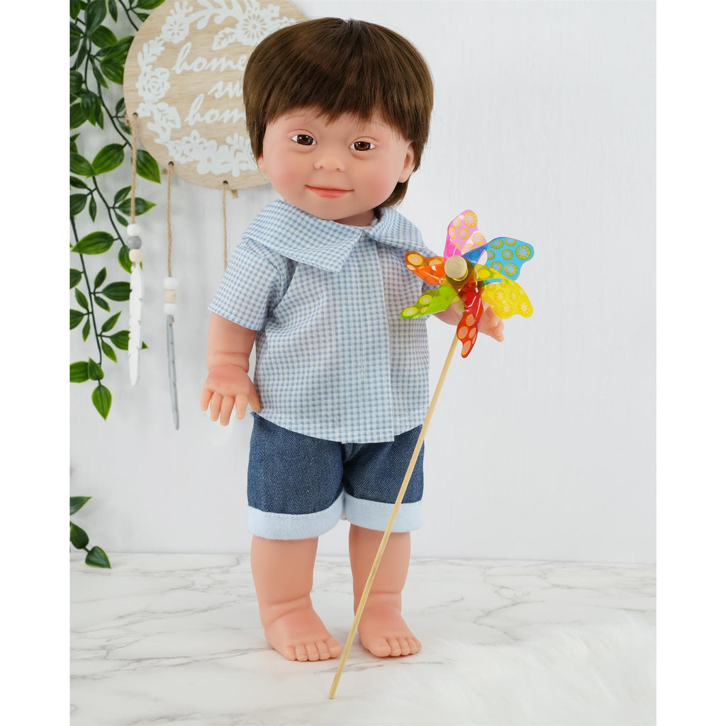 BiBi Doll Down Syndrome Boy - Brown Hair (36 cm / 14") by BiBi Doll - BiBi Doll Shop