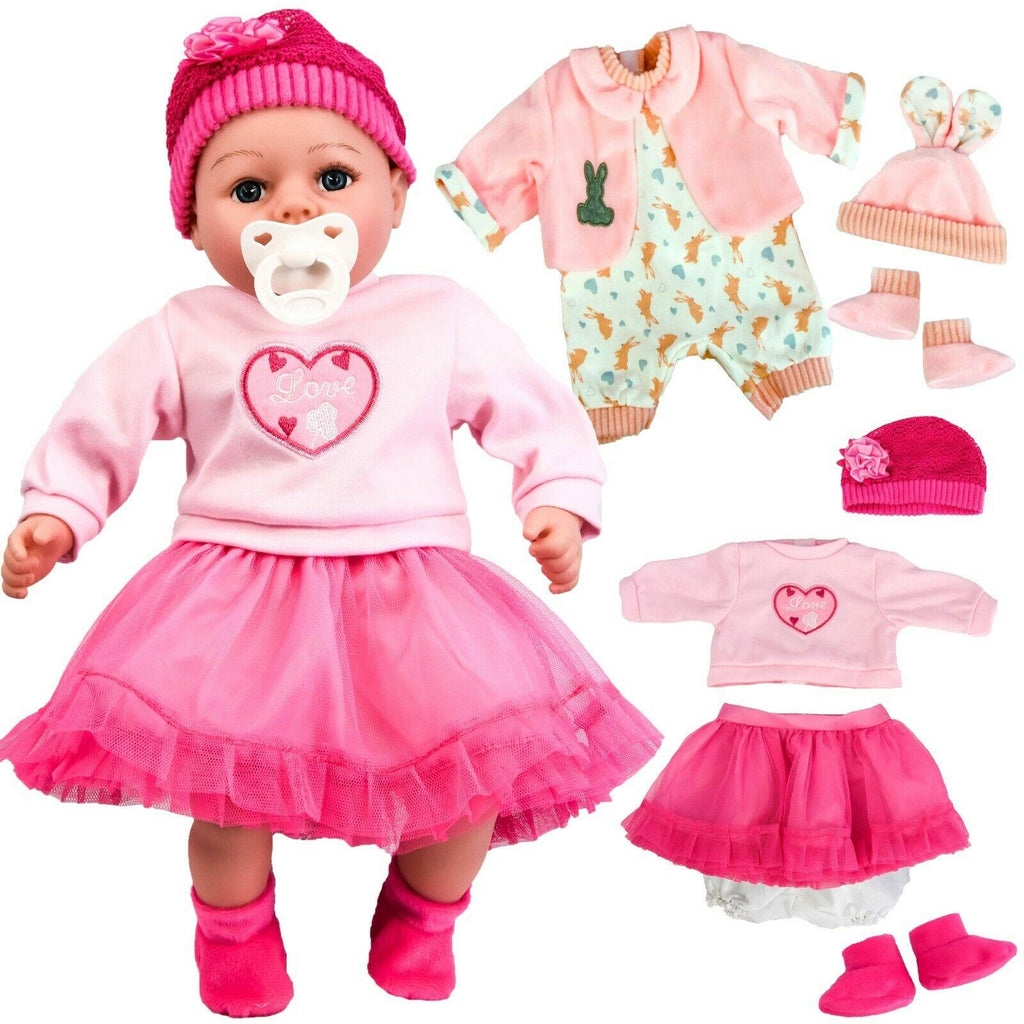 BiBi Outfits - Set of Two Doll (Pink Skirt & Pink Bunny) (45 cm / 18") by BiBi Doll - BiBi Doll
