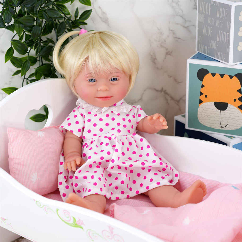 BiBi Doll Down Syndrome Girl - Blonde Hair (36 cm / 14") by BiBi Doll - BiBi Doll Shop