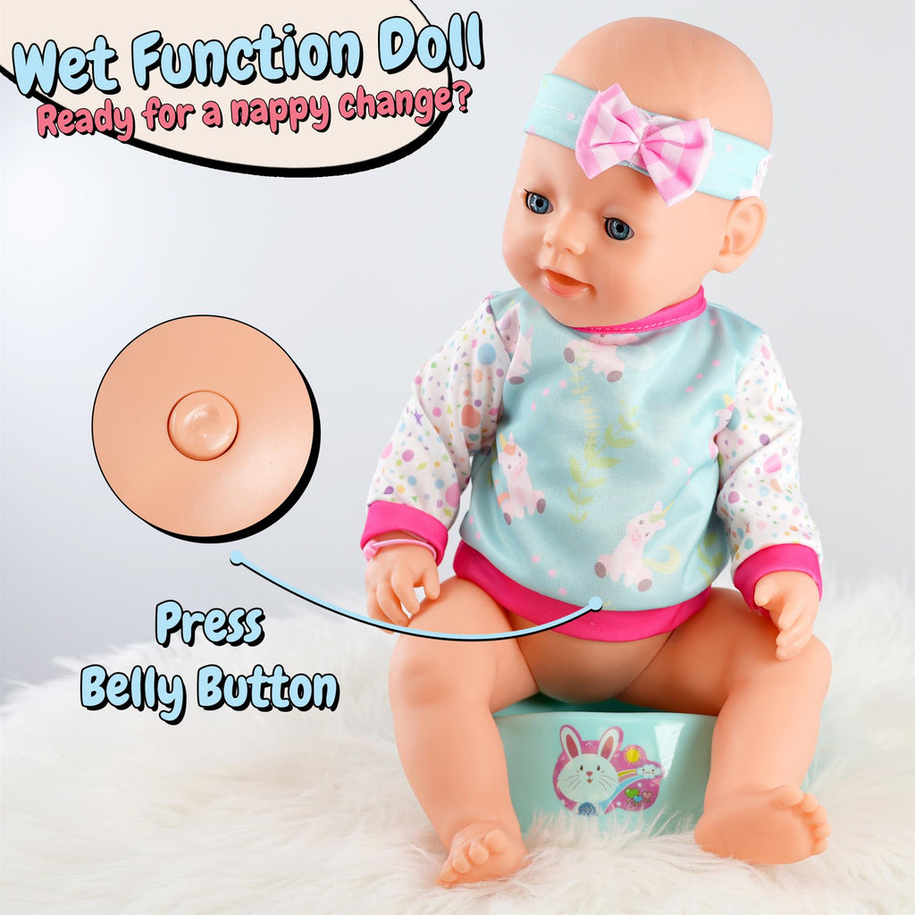 BiBi Doll BiBi Doll Interactive Baby Drink & Wet Doll with Accessories (30 cm / 13")