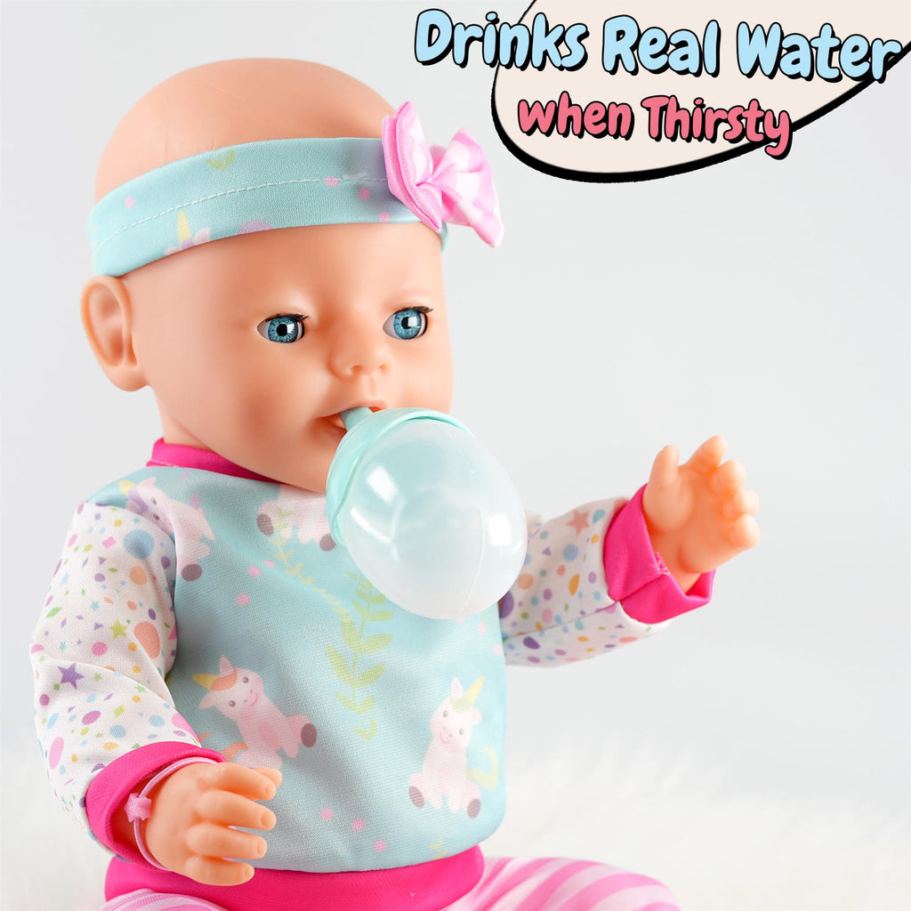 BiBi Doll BiBi Doll Interactive Baby Drink & Wet Doll with Accessories (30 cm / 13")