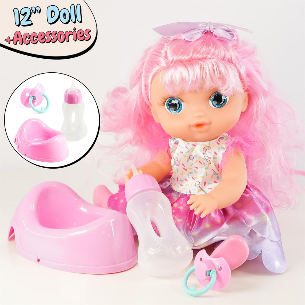 BiBi Doll BiBi Doll Cute Girl Drink & Wet Doll with Accessories (30 cm / 12")