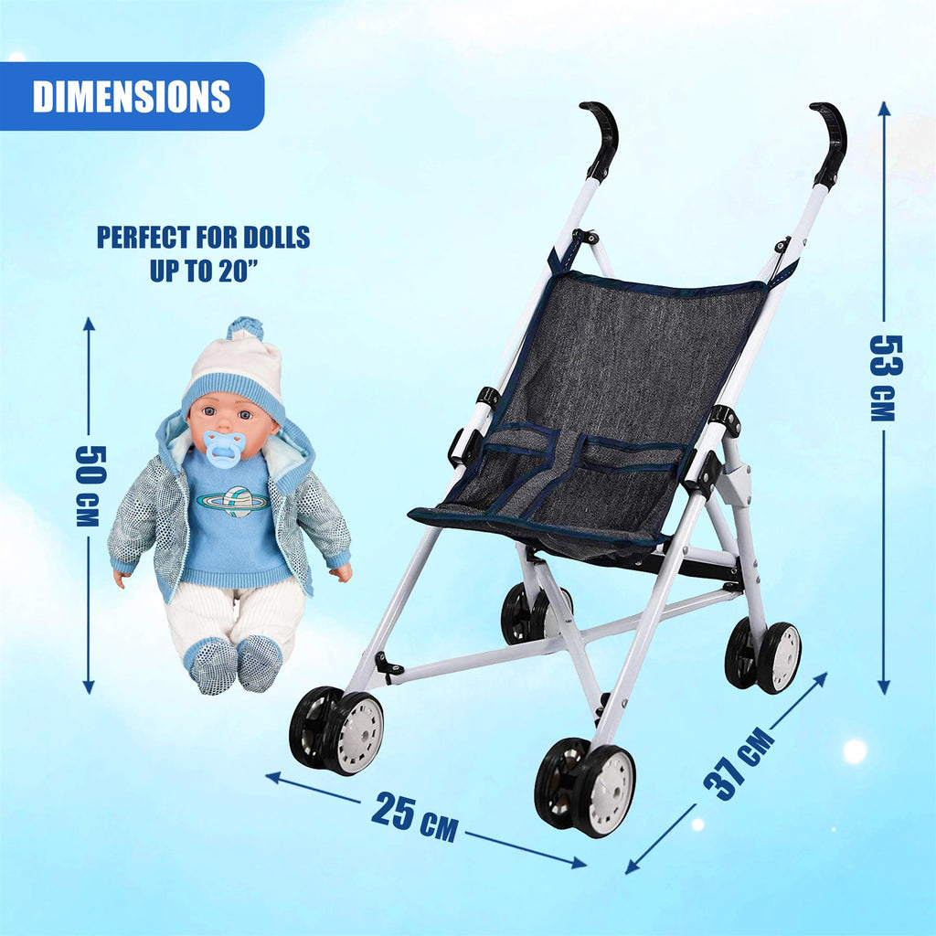 BiBi Doll Accessories - Doll Blue Buggy by BiBi Doll - BiBi Doll Shop