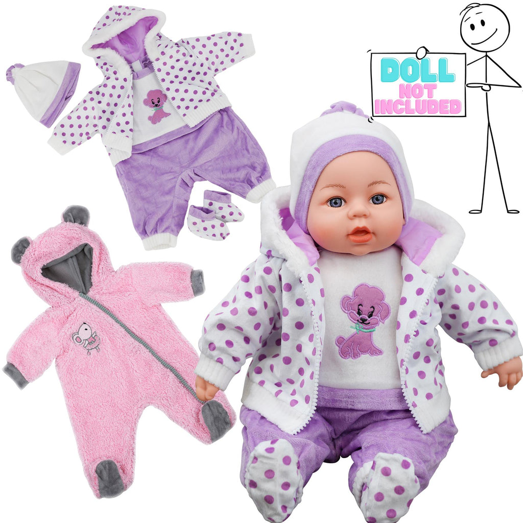 BiBi Outfits - Set of Two Doll (Pink & Purple) (45 cm / 18") by BiBi Doll - BiBi Doll