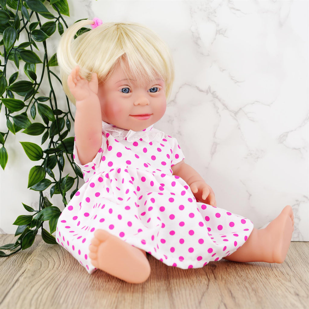 BiBi Doll Down Syndrome Girl - Blonde Hair (36 cm / 14") by BiBi Doll - BiBi Doll Shop
