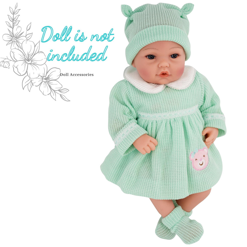 BiBi Doll Outfits - Reborn Doll Clothes (Mint Dress) (50 cm / 20") by BiBi Doll - BiBi Doll