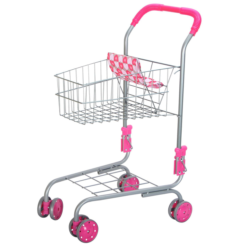 BiBi Doll Kids Shopping Trolley With Doll Seat