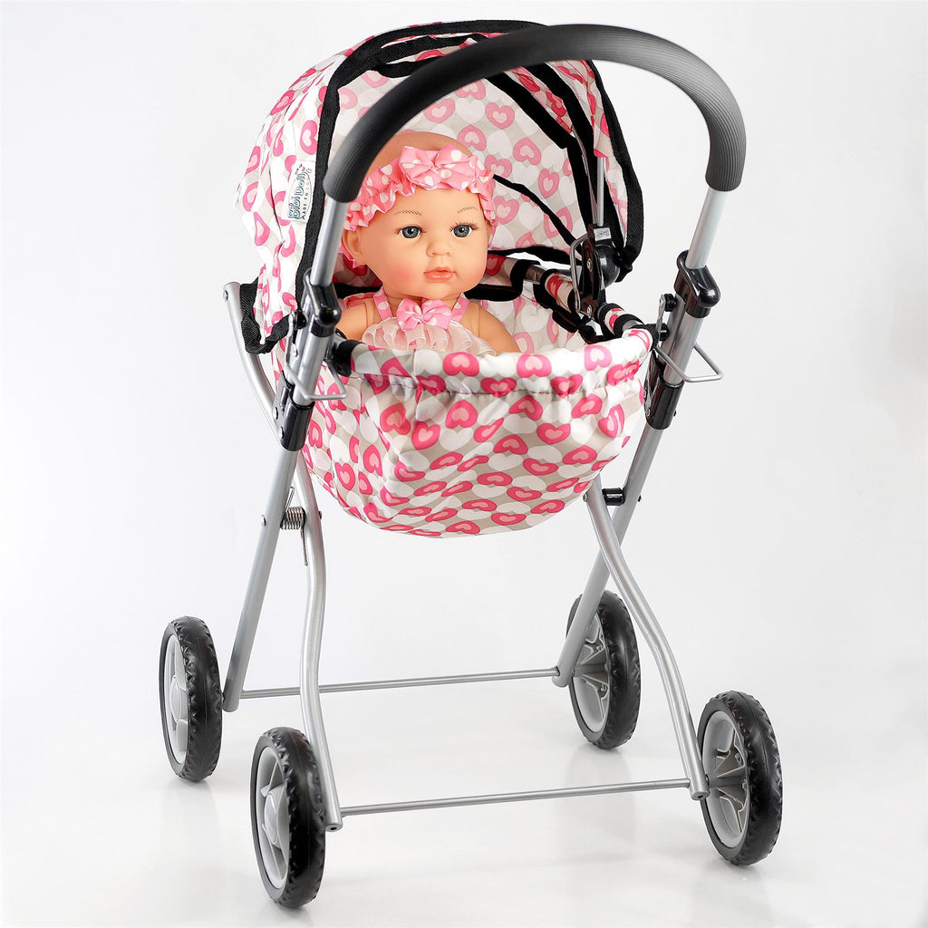 BiBi Doll Classic Dolls Pram (Pink)