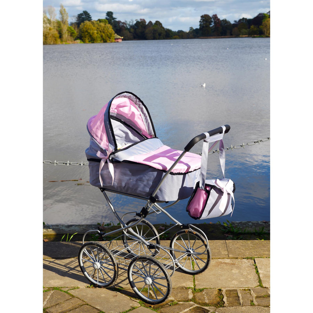 BiBi Doll Accessories - Pink Doll Cambridge Pram by BiBi Doll - BiBi Doll