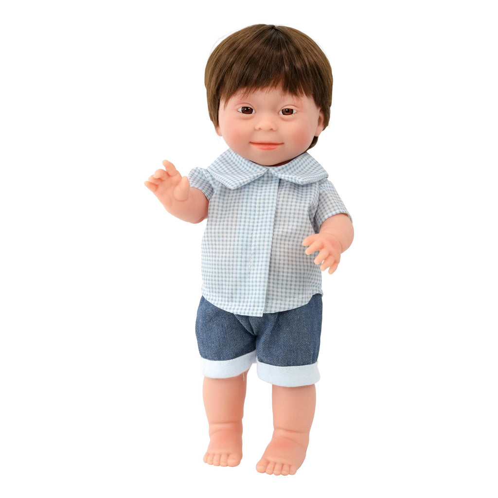 BiBi Doll Down Syndrome Boy - Brown Hair (36 cm / 14") by BiBi Doll - BiBi Doll Shop