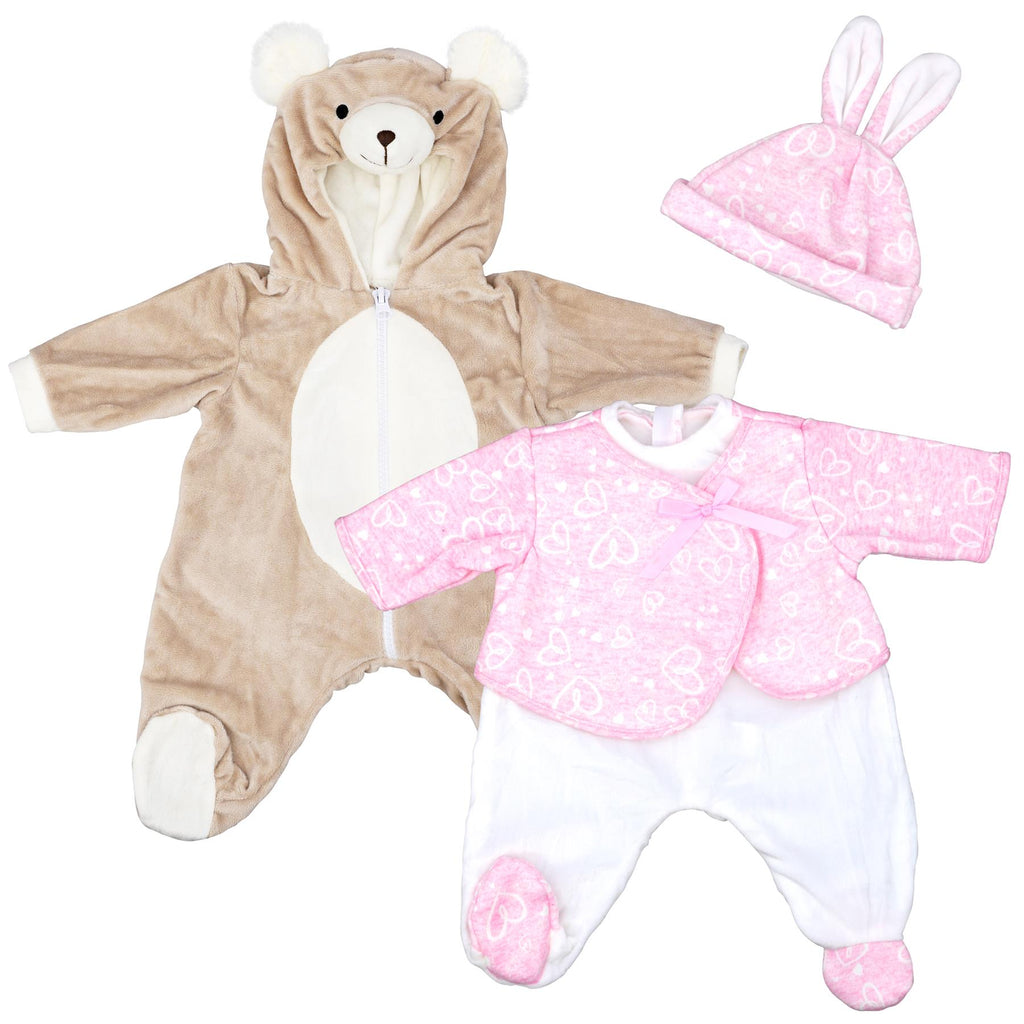 BiBi Doll Outfits - Set of Two Clothes (Bear & Pink Bunny) (50 cm / 20") by BiBi Doll - BiBi Doll