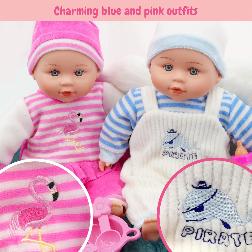 BiBi Doll Twin Babies & Accessories (33 cm / 13") by BiBi Doll - BiBi Doll Shop