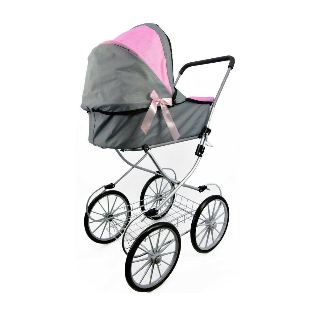 BiBi Doll Baby Dolls Classic Cambridge Pram (Pink)