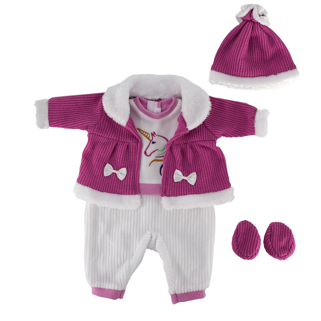 BiBi Outfits - Set of Two Doll Clothes (Hot Pink & Purple Coat) (45 cm / 18") by BiBi Doll - BiBi Doll