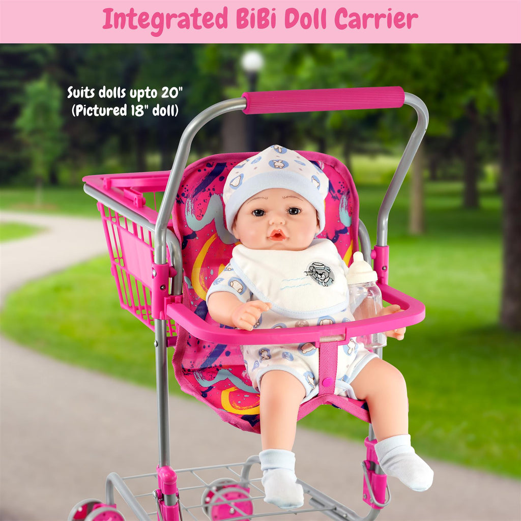BiBi Doll Shopping Trolley with Removable Basket & Doll Seat by BiBi Doll - BiBi Doll Shop