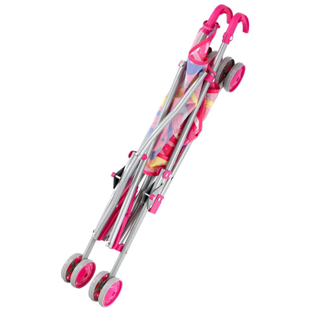 BiBi Doll Baby Doll Foldable Stroller (Pink)