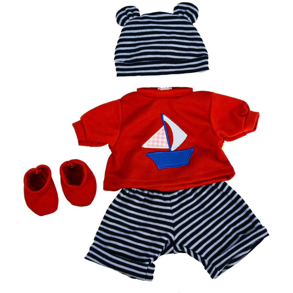 BiBi Outfits - Set of Two Clothes (Stripy Red & Blue) (45 cm / 18") by BiBi Doll - BiBi Doll