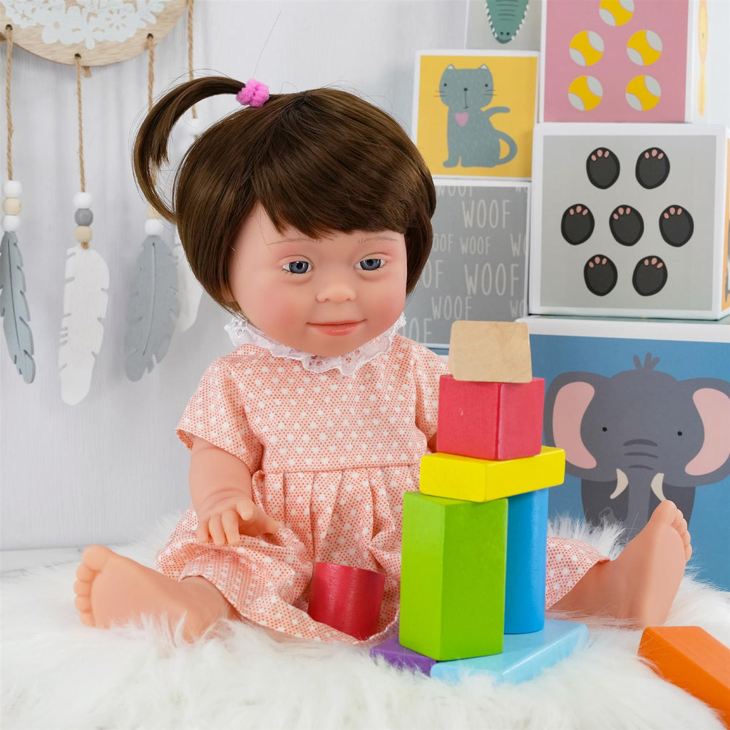 BiBi Doll Down Syndrome Girl - Brown Hair (36 cm / 14") by BiBi Doll - BiBi Doll Shop