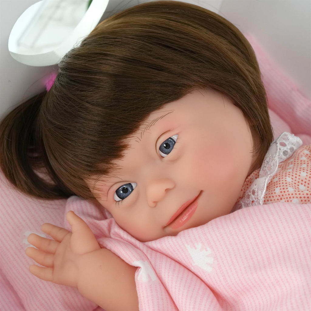 BiBi Doll Down Syndrome Girl - Brown Hair (36 cm / 14") by BiBi Doll - BiBi Doll Shop
