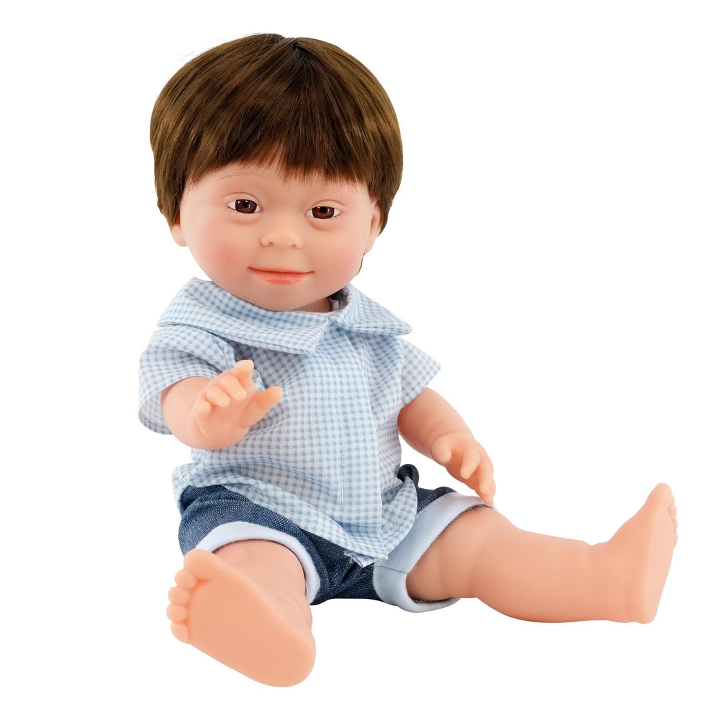 BiBi Doll Down Syndrome Boy - Brown Hair (36 cm / 14") by BiBi Doll - BiBi Doll Shop
