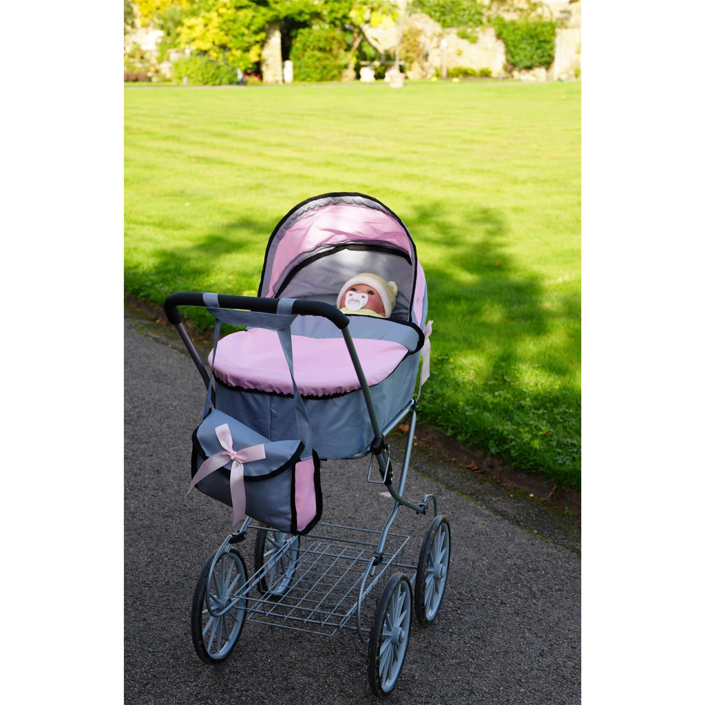 BiBi Doll Accessories - Pink Doll Cambridge Pram by BiBi Doll - BiBi Doll