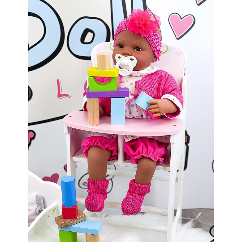 BiBi Doll BiBi Doll Furniture - Doll Wooden Craddle & High Chair