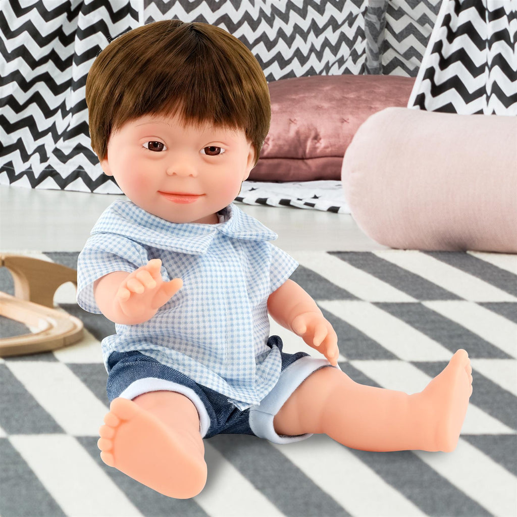 BiBi Doll Down Syndrome Boy - Brown Hair (36 cm / 14") by BiBi Doll - BiBi Doll Shop