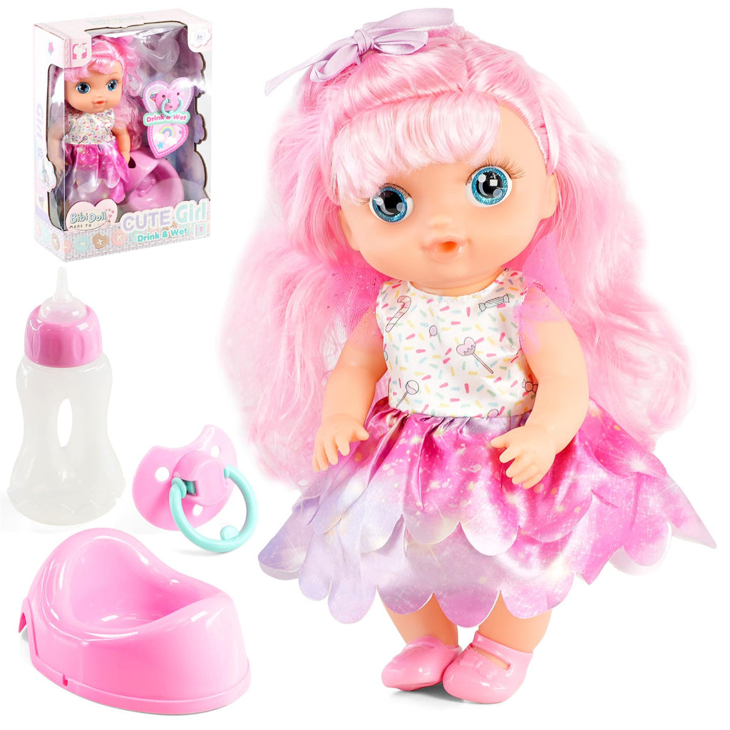 BiBi Doll BiBi Doll Cute Girl Drink & Wet Doll with Accessories (30 cm / 12")