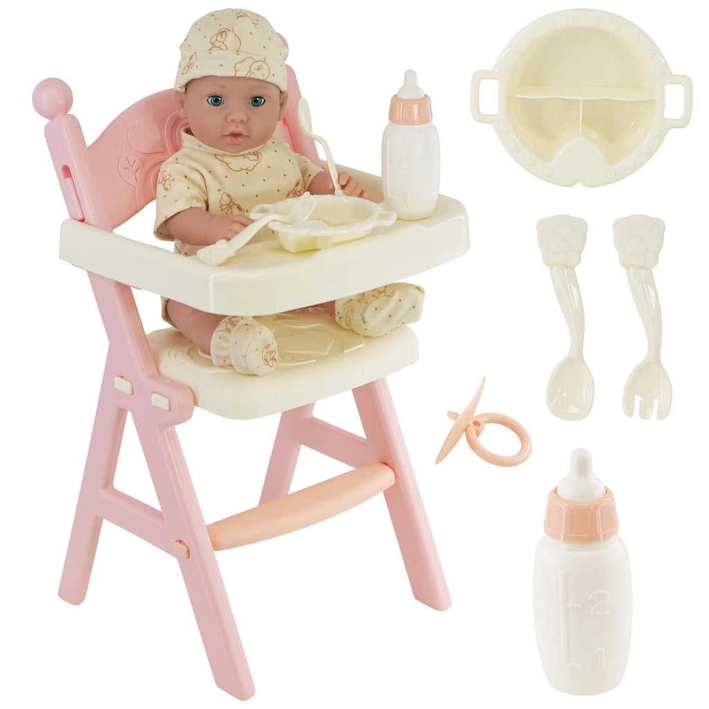 BiBi Doll High Chair, Accessories & Doll (38 cm / 15") by BiBi Doll - BiBi Doll