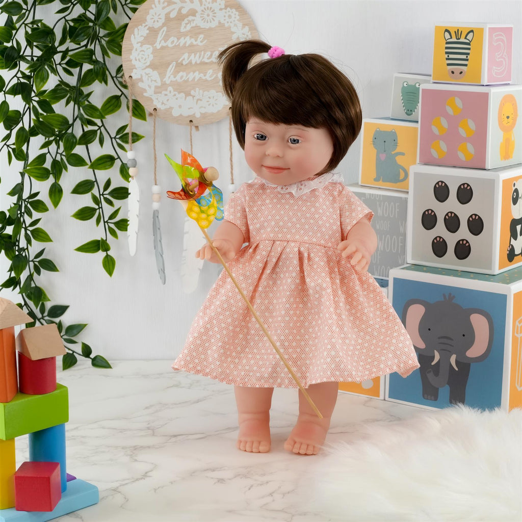 BiBi Doll Down Syndrome Girl - Brown Hair (36 cm / 14") by BiBi Doll - BiBi Doll Shop