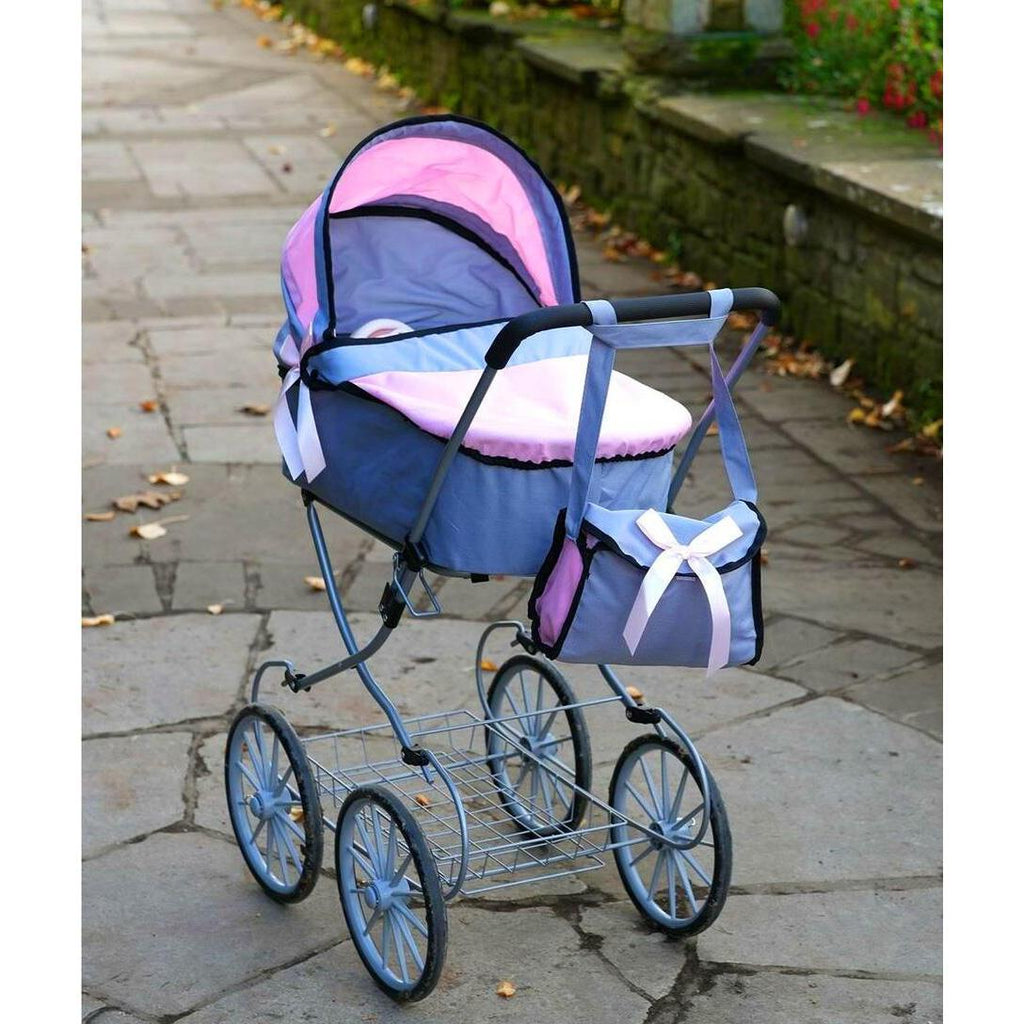 BiBi Doll Baby Dolls Classic Cambridge Pram (Pink)