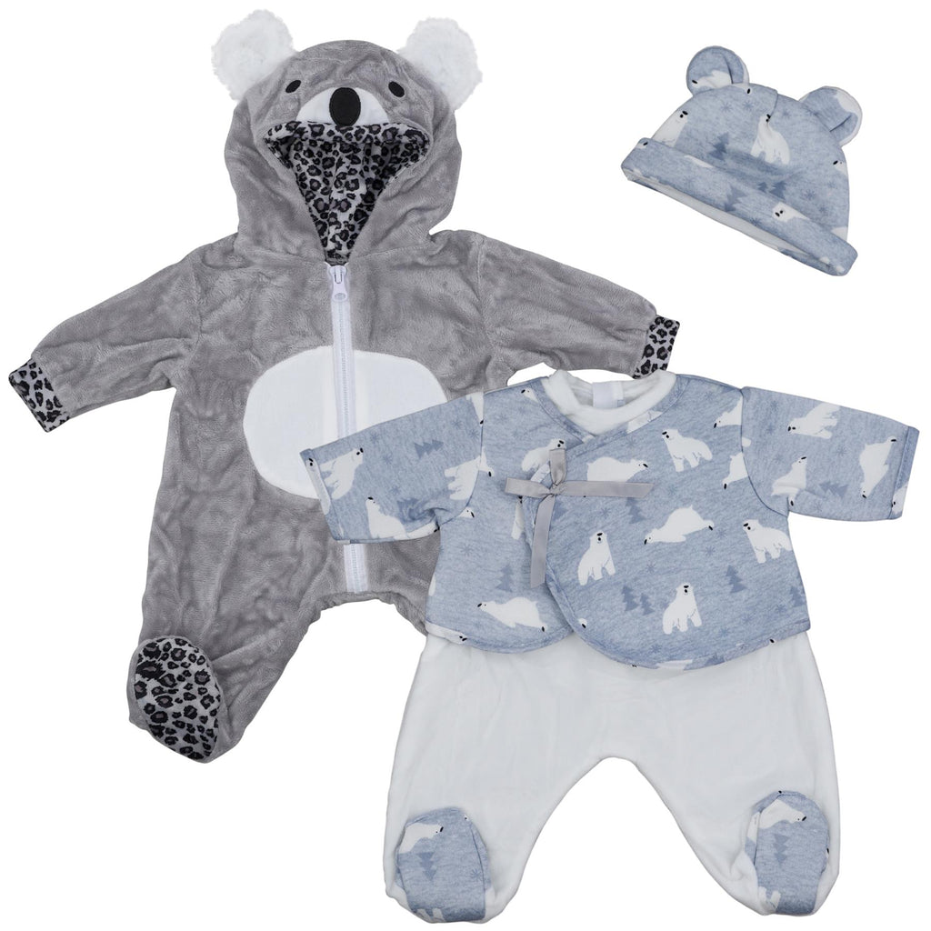 BiBi Doll Outfits - Set of Two Doll Clothes (Polar Bear & Koala) (50 cm / 20") by BiBi Doll - BiBi Doll