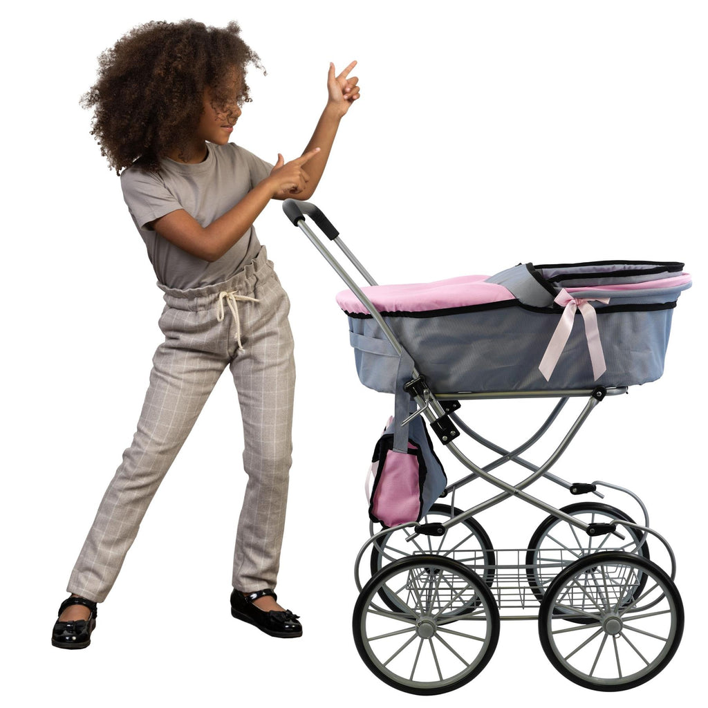 BiBi Doll Accessories - Pink Doll Cambridge Pram by BiBi Doll - BiBi Doll