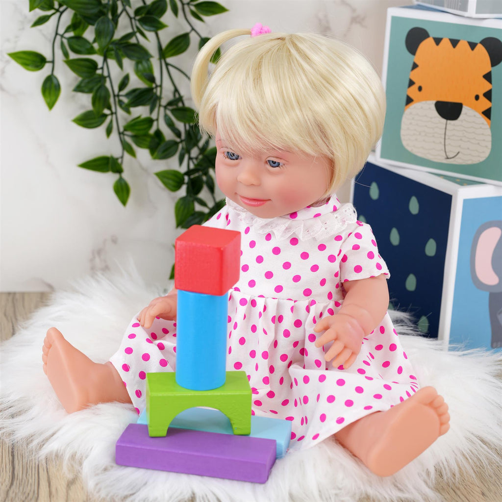 BiBi Doll Down Syndrome Girl - Blonde Hair (36 cm / 14") by BiBi Doll - BiBi Doll Shop