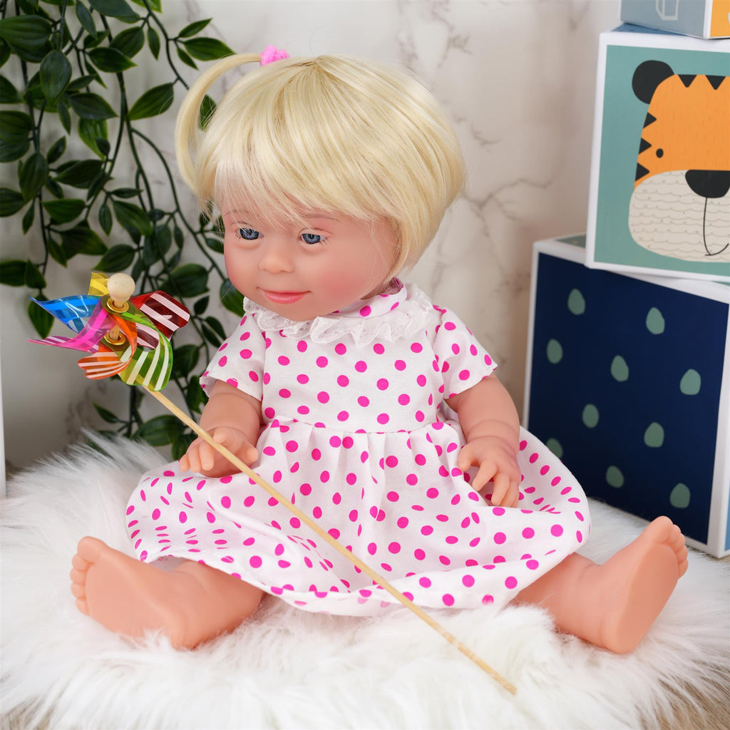 BiBi Doll Down Syndrome Girl - Blonde Hair (36 cm / 14") by BiBi Doll - BiBi Doll Shop