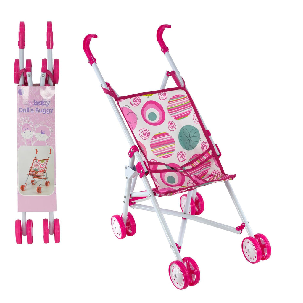 BiBi Doll BiBi Accessories - Doll Blue Jazzy Pink Dolls Foldable Stroller Buggy Pram